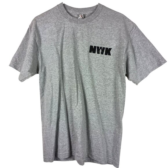 Mens Gray T-Shirt Spellout NW Kind Live Kind Unwind Size M Pacific NorthWest - Picture 5 of 5